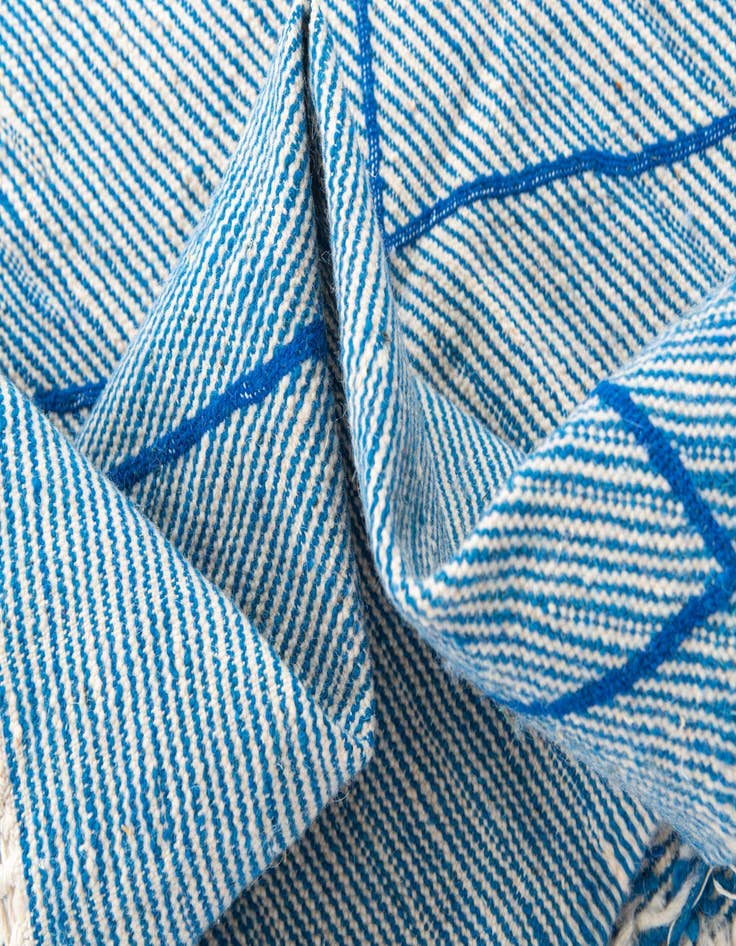 Detail image of  4' 10 x 7' 8  Hand Knotted Moroccan Wool Rug