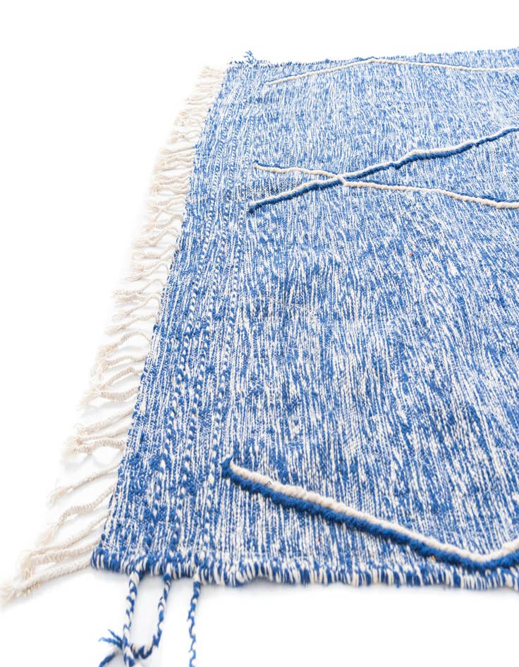 Detail image of  6' 6 x 9' 6  Hand Knotted Moroccan Wool Rug