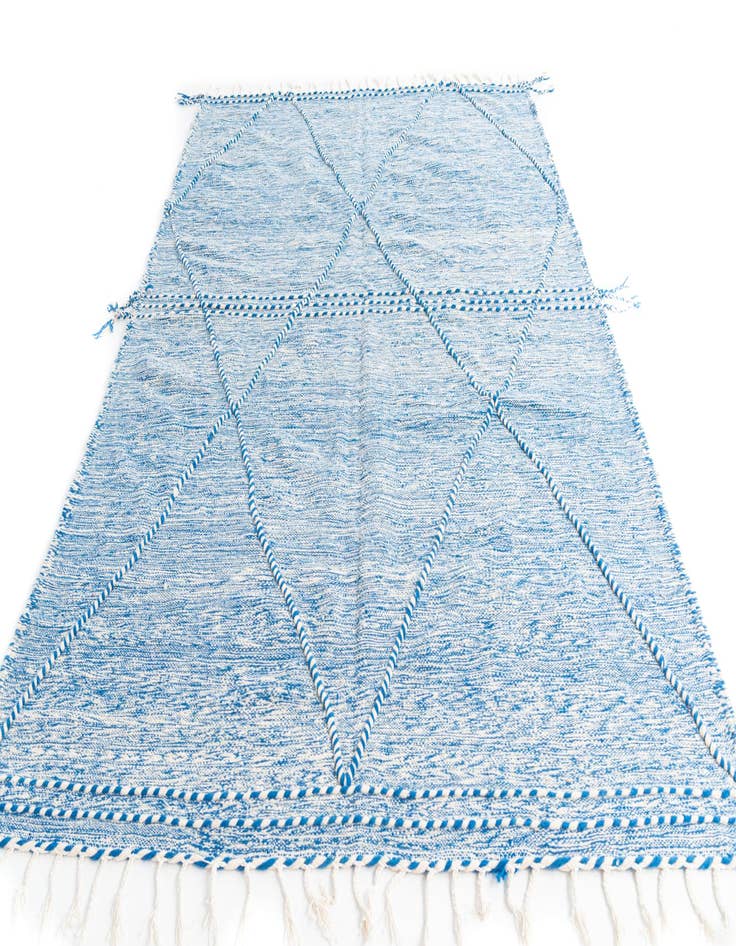 Detail image of  6' 8 x 9' 9  Hand Knotted Moroccan Wool Rug