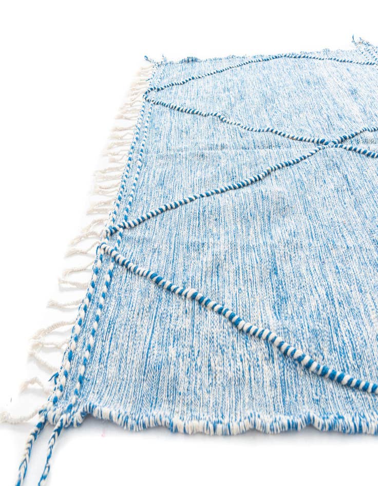 Detail image of  6' 8 x 9' 9  Hand Knotted Moroccan Wool Rug