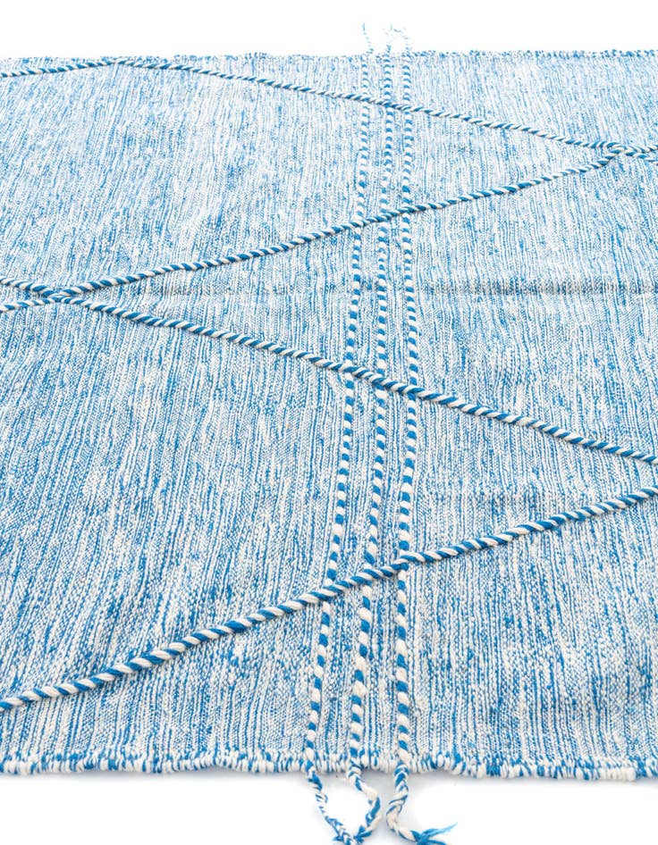 Detail image of  6' 8 x 9' 9  Hand Knotted Moroccan Wool Rug