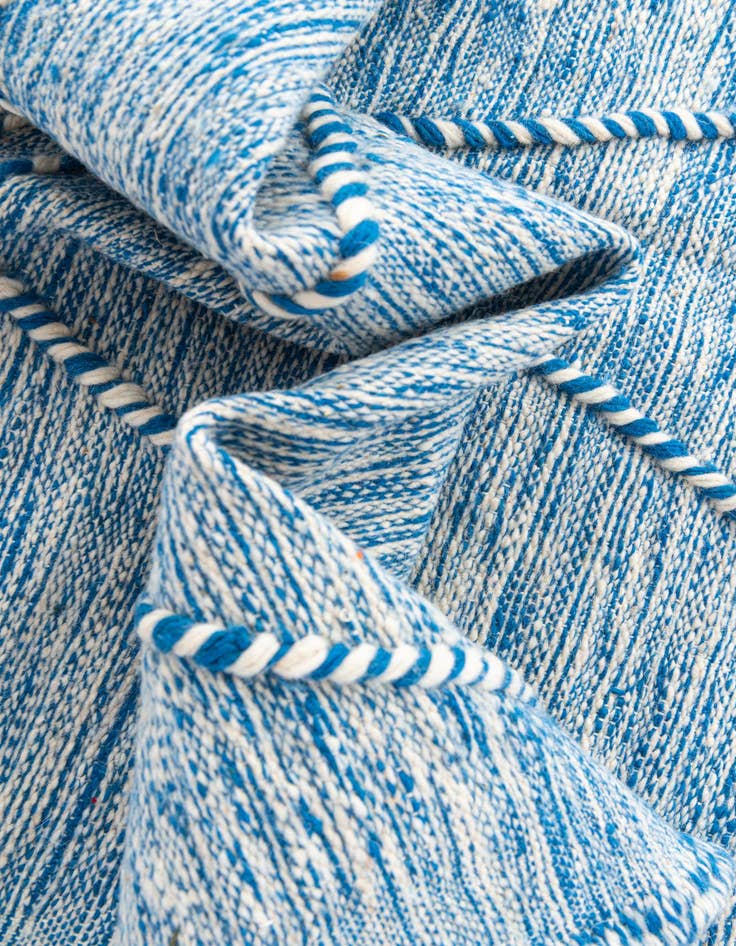 Detail image of  6' 8 x 9' 9  Hand Knotted Moroccan Wool Rug