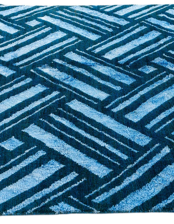 Detail image of  4' 10 x 8' 3  Hand Knotted Moroccan Rug