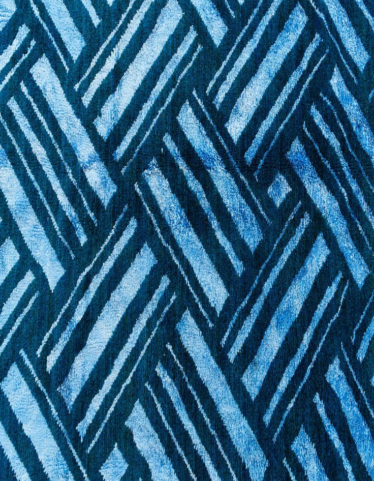 Detail image of  4' 10 x 8' 3  Hand Knotted Moroccan Rug