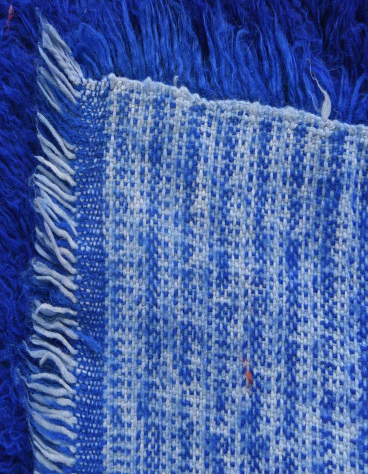 Detail image of  4' x 6'  Hand Knotted Moroccan Wool Rug