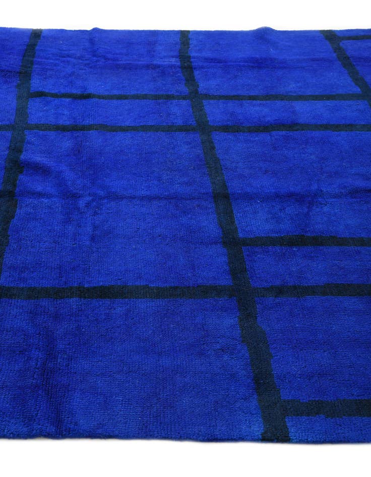 Detail image of  6' 7 x 10' 2  Hand Knotted Moroccan Wool Rug