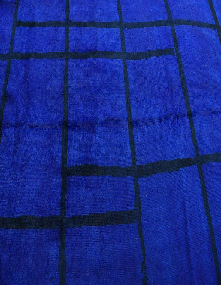 Detail image of  6' 7 x 10' 2  Hand Knotted Moroccan Wool Rug