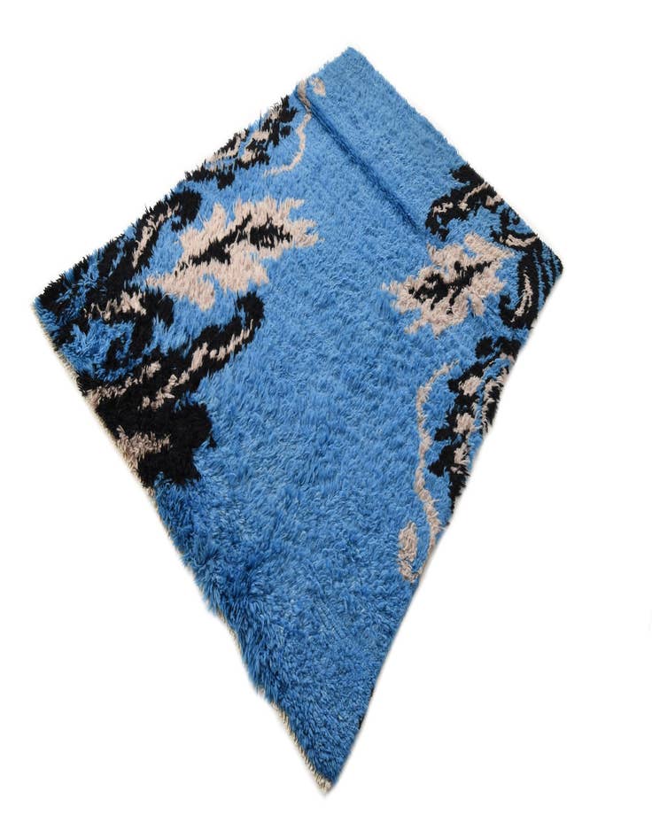 Detail image of  3' 10 x 5' 7  Hand Knotted Moroccan Wool Rug