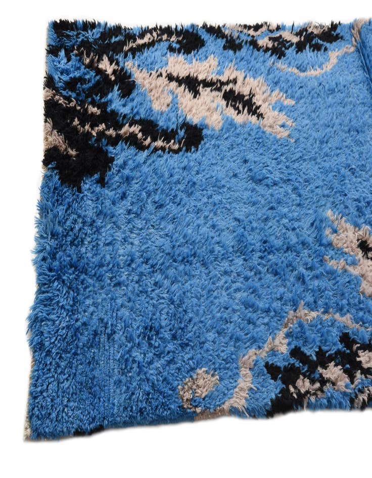 Detail image of  3' 10 x 5' 7  Hand Knotted Moroccan Wool Rug