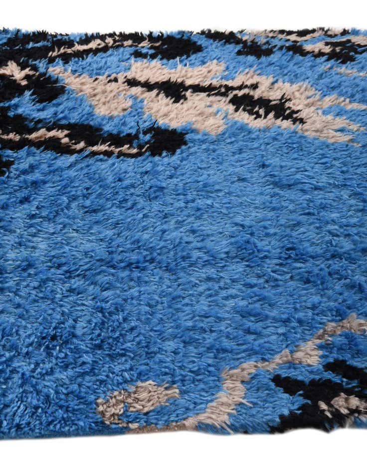 Detail image of  3' 10 x 5' 7  Hand Knotted Moroccan Wool Rug