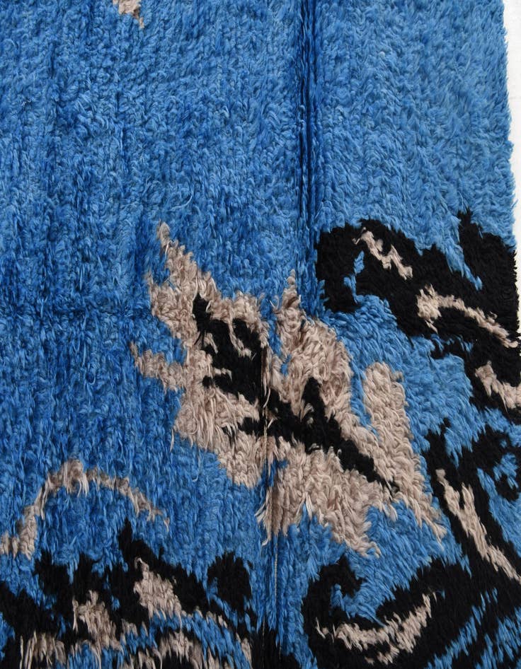 Detail image of  3' 10 x 5' 7  Hand Knotted Moroccan Wool Rug