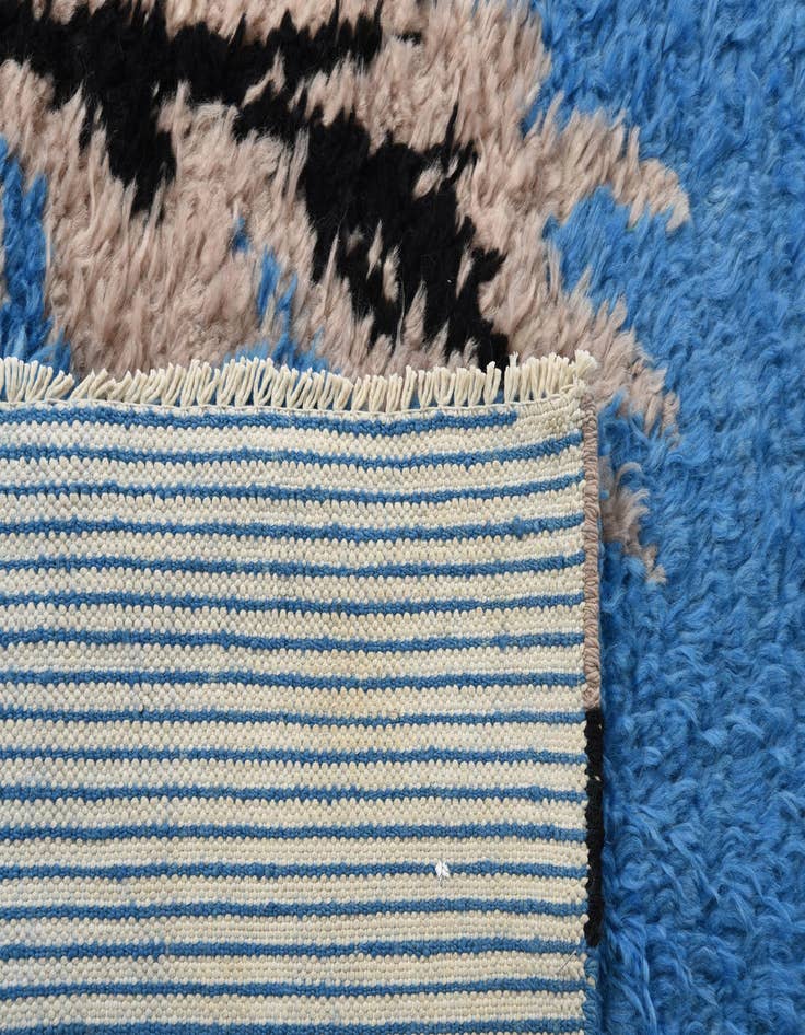 Detail image of  3' 10 x 5' 7  Hand Knotted Moroccan Wool Rug