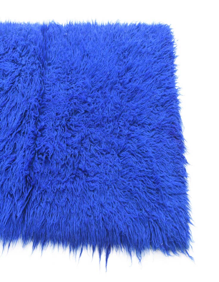 Detail image of  2' 4 x 4' 5  Hand Knotted Moroccan Wool Rug