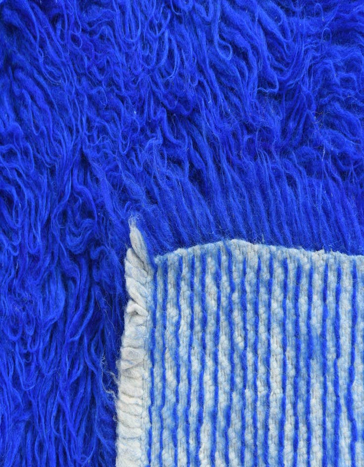 Detail image of  2' 4 x 4' 5  Hand Knotted Moroccan Wool Rug