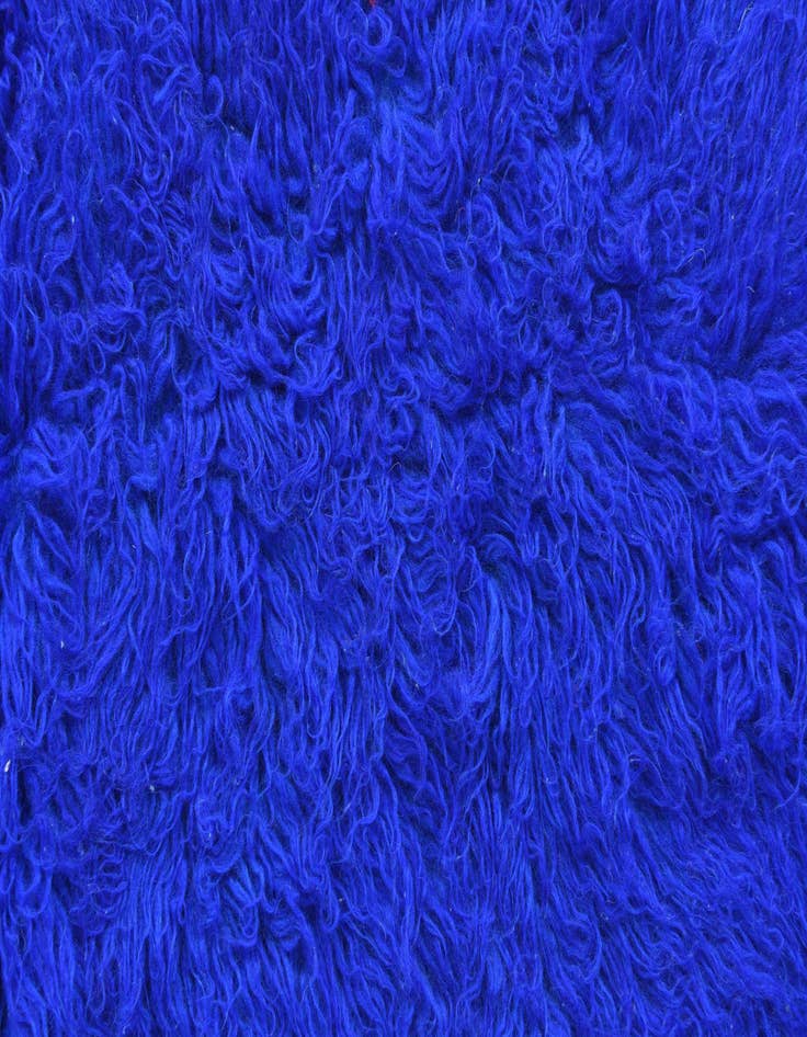 Detail image of  2' 4 x 4' 4  Hand Knotted Moroccan Wool Rug