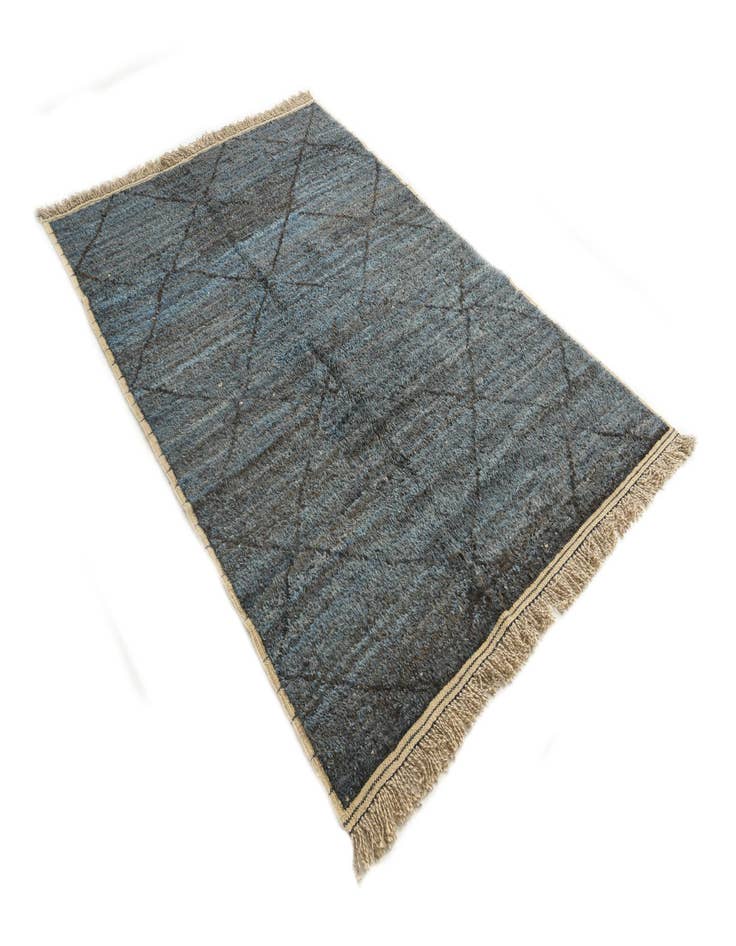 Detail image of  6' 5 x 9' 4  Hand Knotted Moroccan Wool Rug