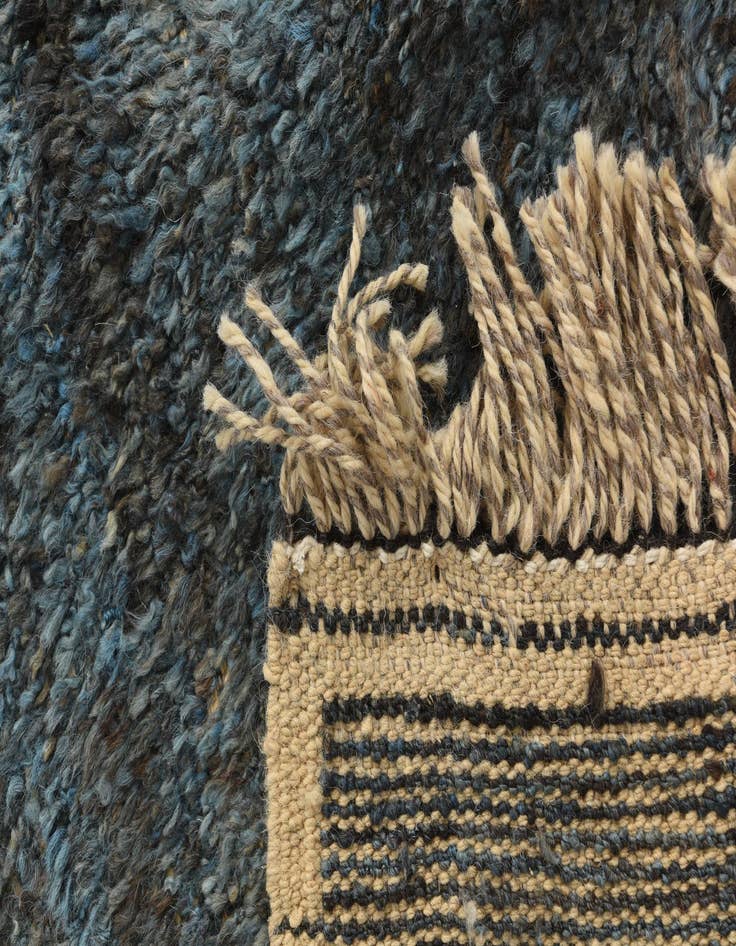 Detail image of  6' 5 x 9' 4  Hand Knotted Moroccan Wool Rug