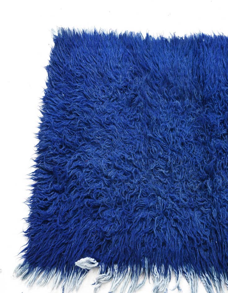 Detail image of  2' 4 x 4' 7  Hand Knotted Moroccan Wool Rug