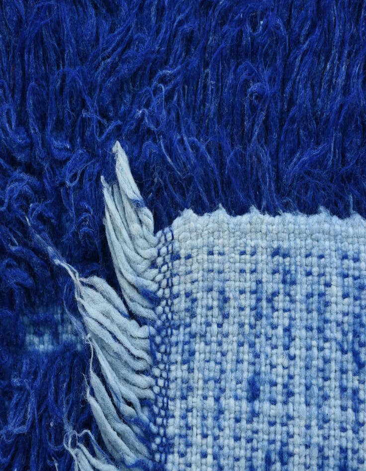 Detail image of  2' 4 x 4' 7  Hand Knotted Moroccan Wool Rug