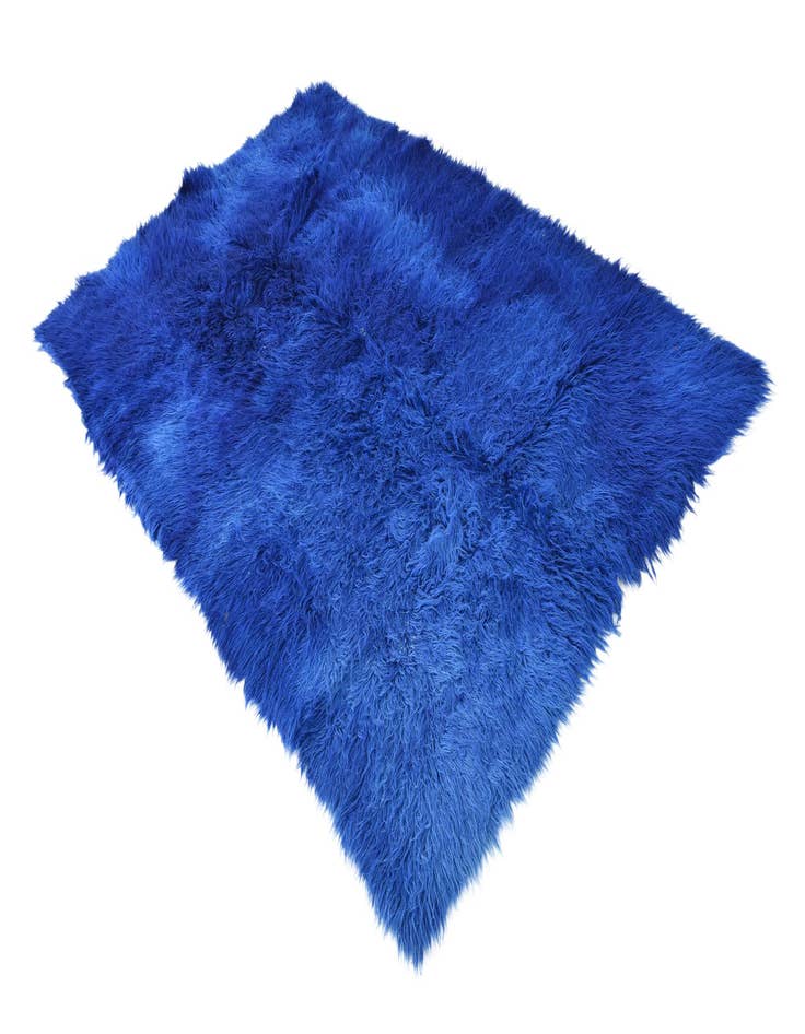 Detail image of  4' 9 x 7'  Hand Knotted Moroccan Wool Rug