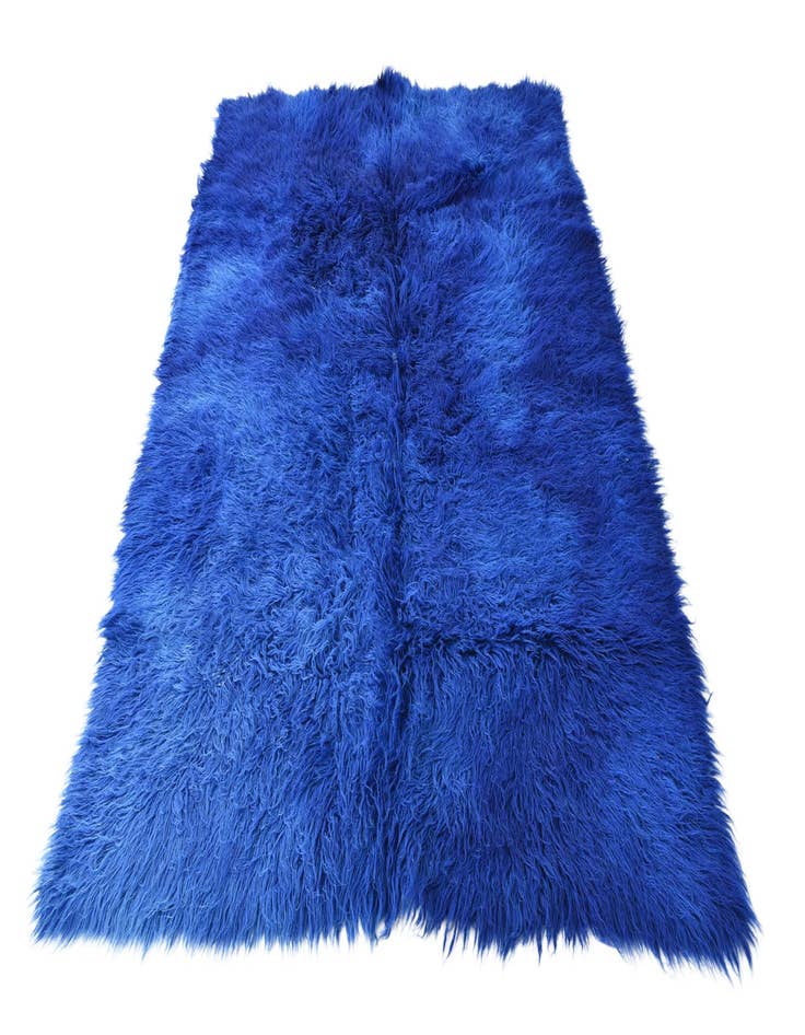 Detail image of  4' 9 x 7'  Hand Knotted Moroccan Wool Rug