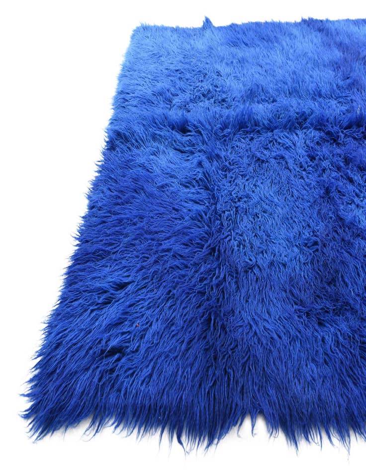 Detail image of  4' 9 x 7'  Hand Knotted Moroccan Wool Rug