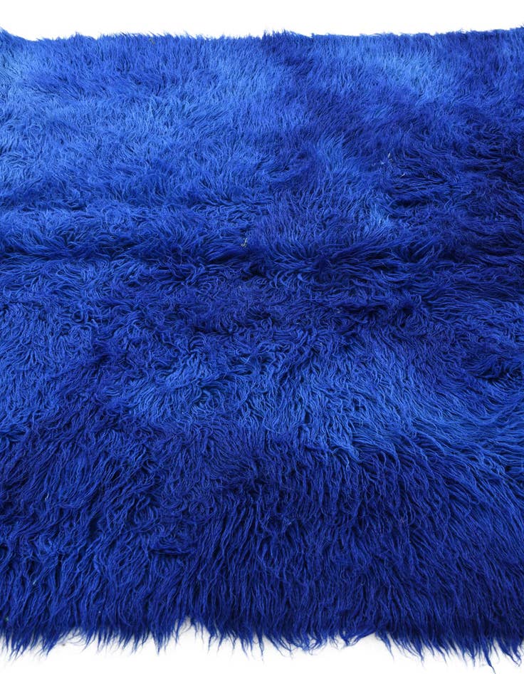 Detail image of  4' 9 x 7'  Hand Knotted Moroccan Wool Rug