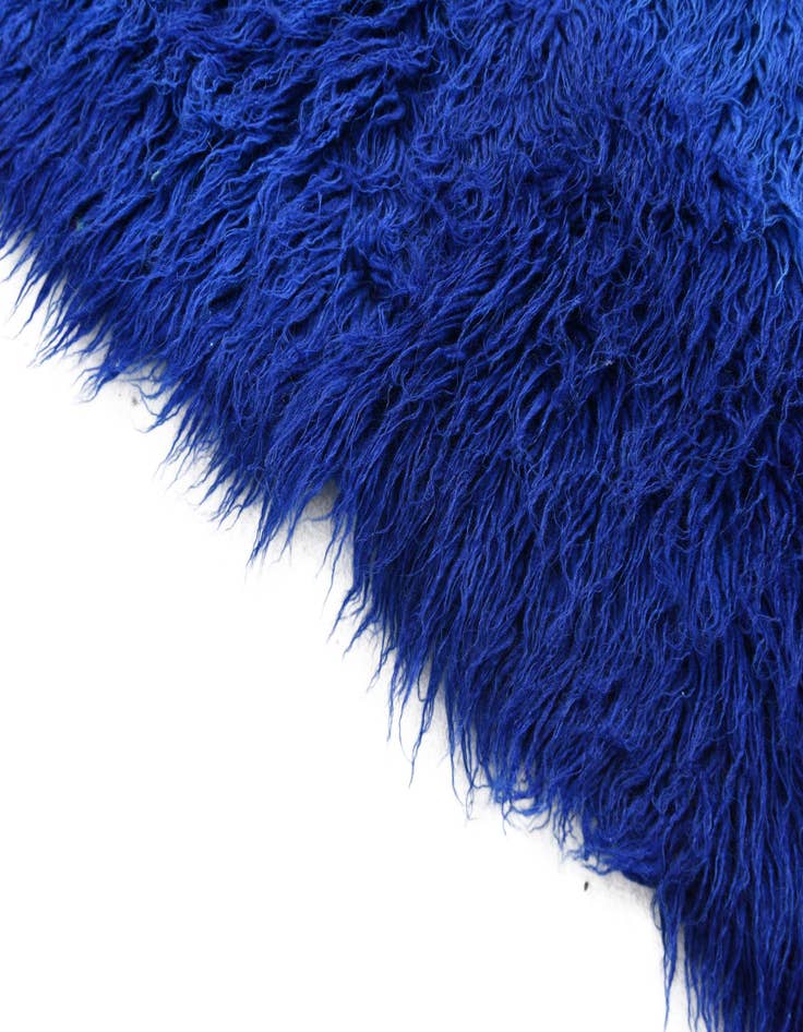 Detail image of  4' 9 x 7'  Hand Knotted Moroccan Wool Rug