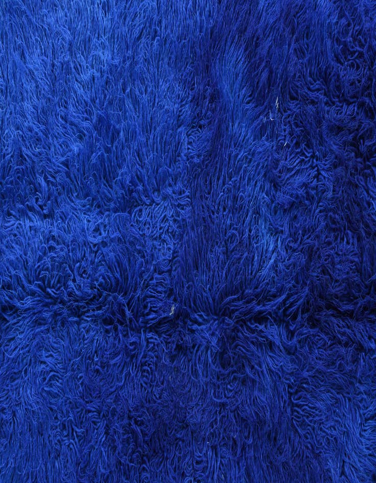 Detail image of  4' 9 x 7'  Hand Knotted Moroccan Wool Rug