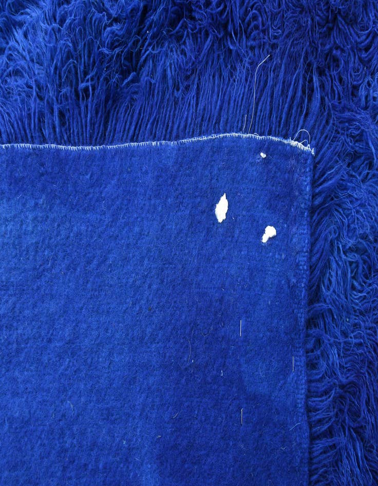 Detail image of  4' 9 x 7'  Hand Knotted Moroccan Wool Rug