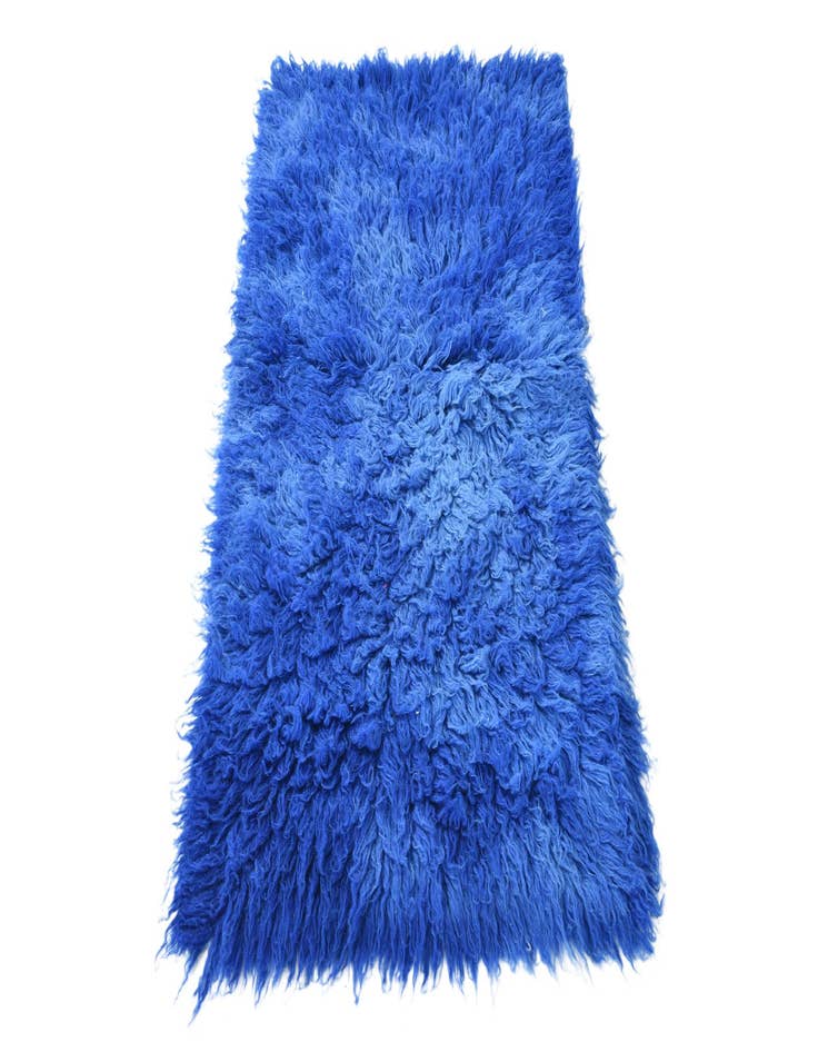 Detail image of  2' 4 x 4' 4  Hand Knotted Moroccan Wool Rug