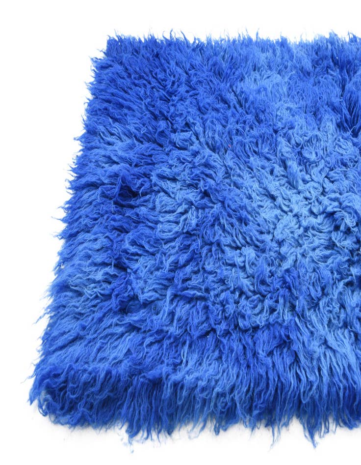 Detail image of  2' 4 x 4' 4  Hand Knotted Moroccan Wool Rug