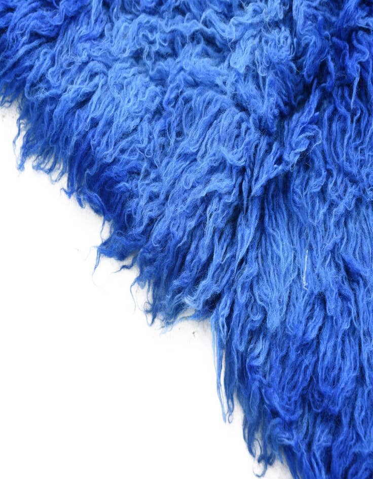 Detail image of  2' 4 x 4' 4  Hand Knotted Moroccan Wool Rug