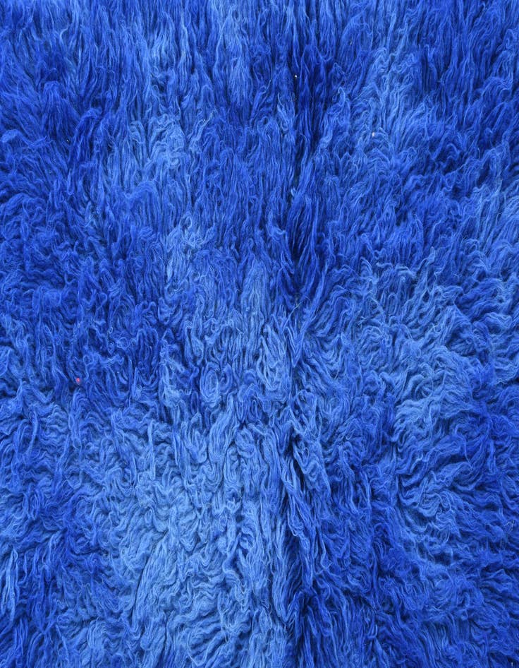 Detail image of  2' 4 x 4' 4  Hand Knotted Moroccan Wool Rug