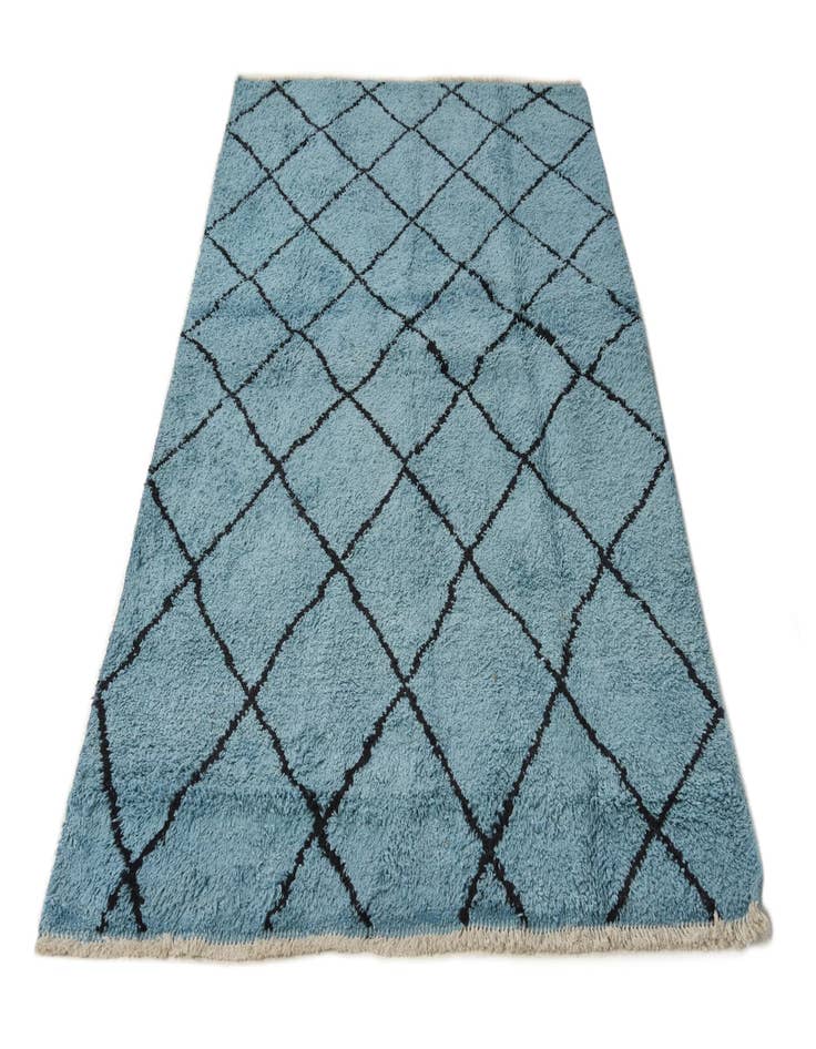 Detail image of  4' 11 x 8' 3  Hand Knotted Moroccan Wool Rug