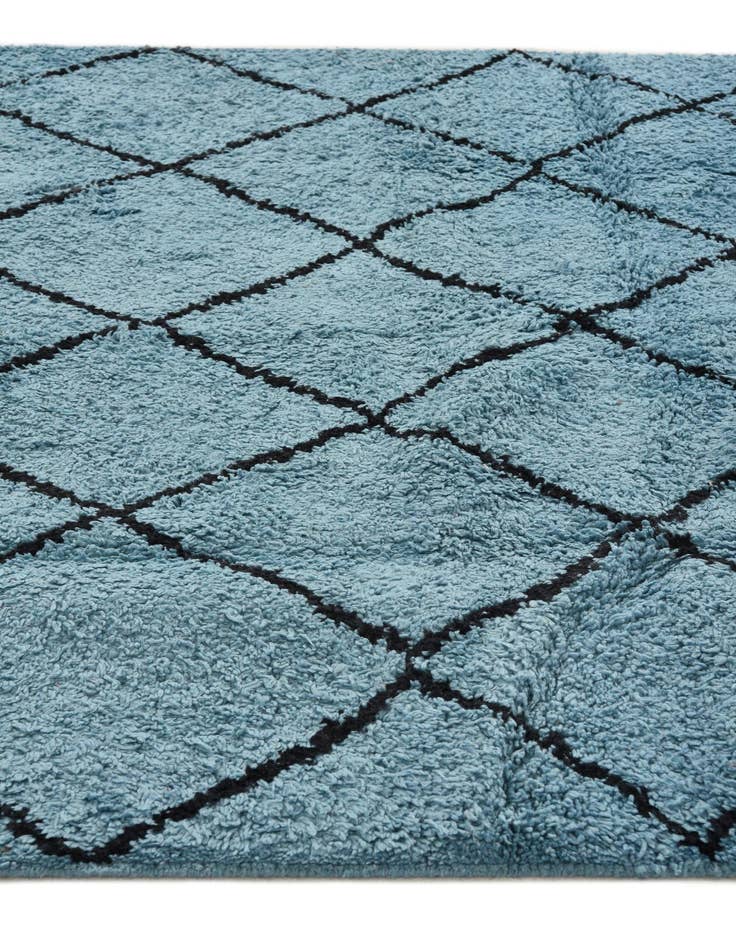 Detail image of  4' 11 x 8' 3  Hand Knotted Moroccan Wool Rug