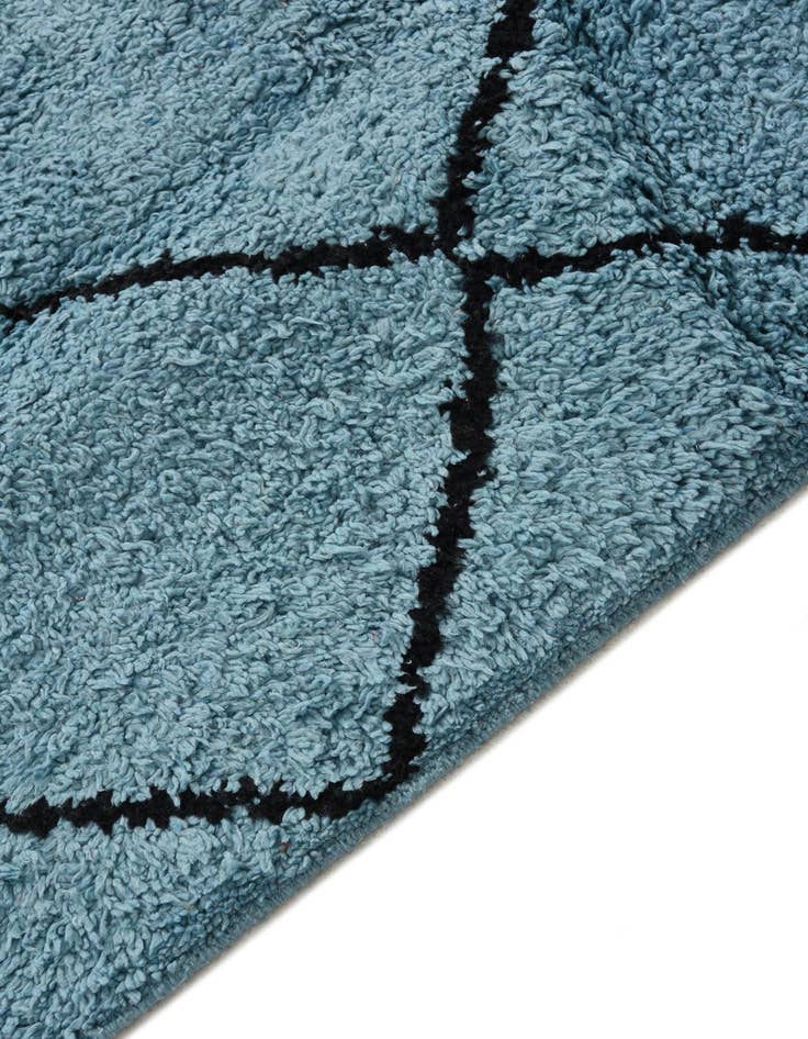 Detail image of  4' 11 x 8' 3  Hand Knotted Moroccan Wool Rug