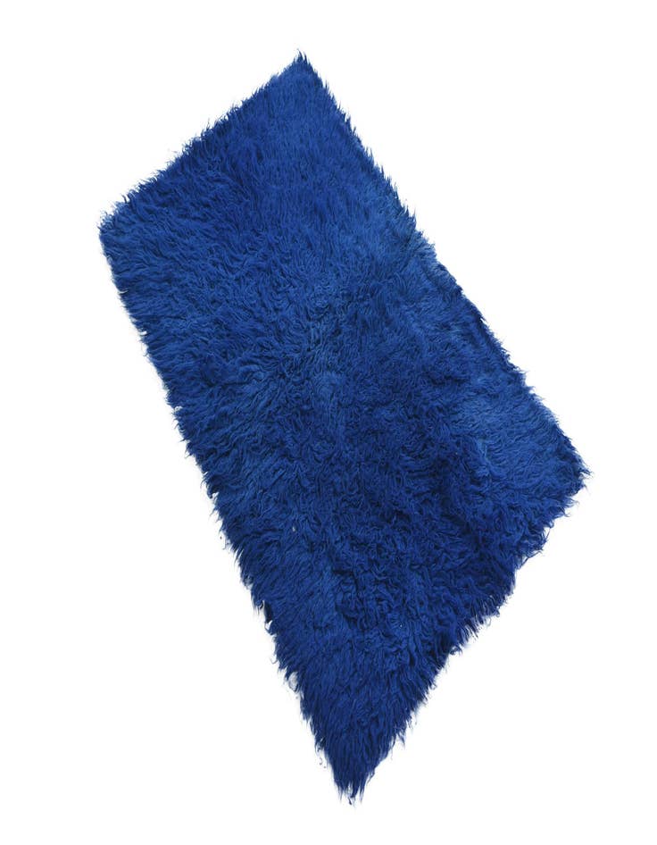 Detail image of  2' 6 x 4'  Hand Knotted Moroccan Wool Rug