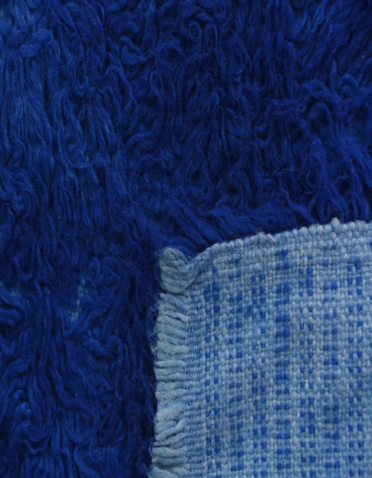 Detail image of  2' 6 x 4'  Hand Knotted Moroccan Wool Rug