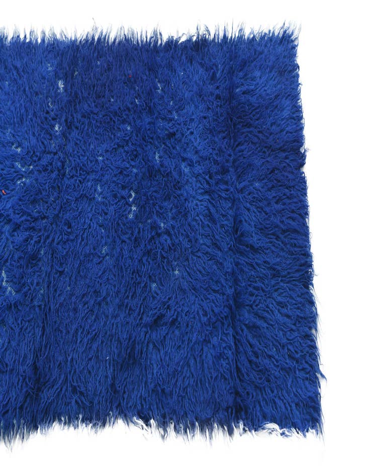 Detail image of  2' 4 x 4' 5  Hand Knotted Moroccan Wool Rug