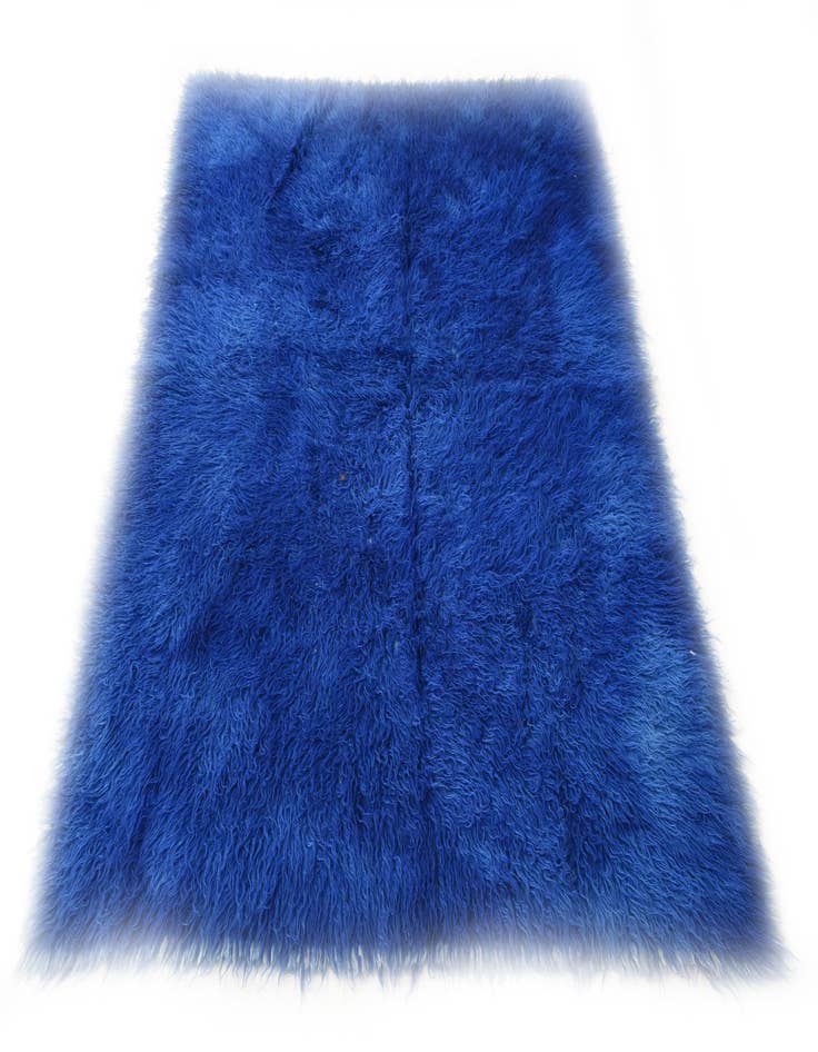 Detail image of  4' 8 x 6' 4  Hand Knotted Moroccan Wool Rug