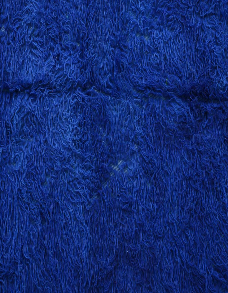 Detail image of  4' 8 x 6' 4  Hand Knotted Moroccan Wool Rug