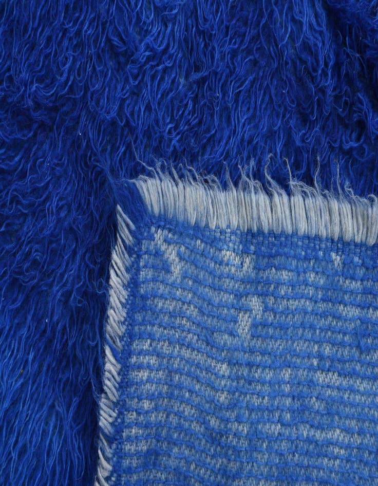 Detail image of  4' 8 x 6' 4  Hand Knotted Moroccan Wool Rug