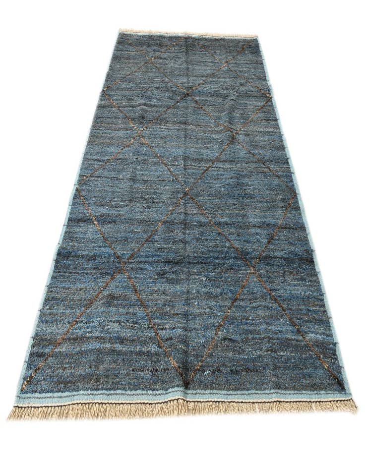 Detail image of  6' 1 x 9' 2  Hand Knotted Moroccan Wool Rug