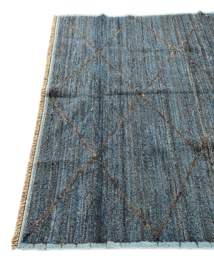 Detail image of  6' 1 x 9' 2  Hand Knotted Moroccan Wool Rug