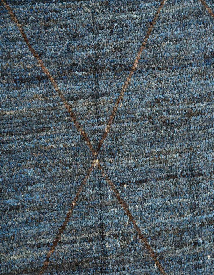 Detail image of  6' 1 x 9' 2  Hand Knotted Moroccan Wool Rug