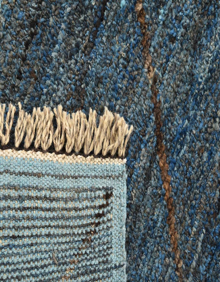 Detail image of  6' 1 x 9' 2  Hand Knotted Moroccan Wool Rug