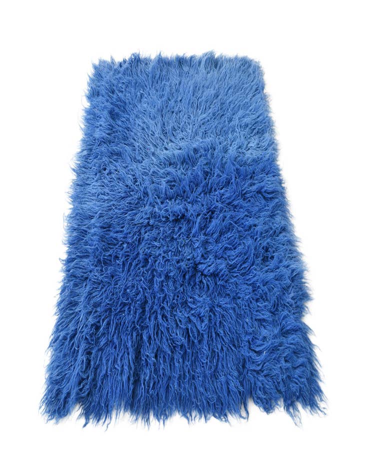 Detail image of  3' 4 x 4' 7  Hand Knotted Moroccan Wool Rug