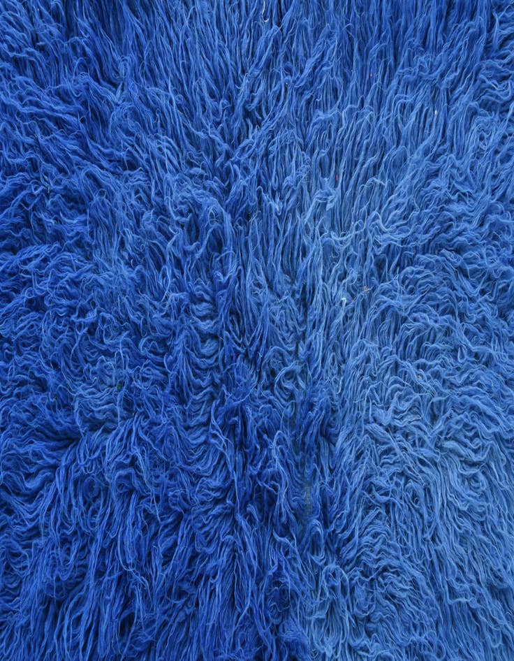 Detail image of  3' 4 x 4' 7  Hand Knotted Moroccan Wool Rug