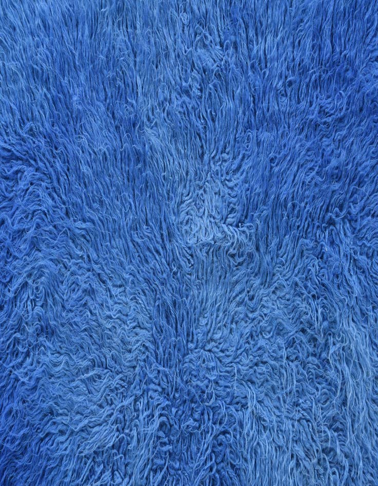 Detail image of  2' 4 x 5'  Hand Knotted Moroccan Wool Rug